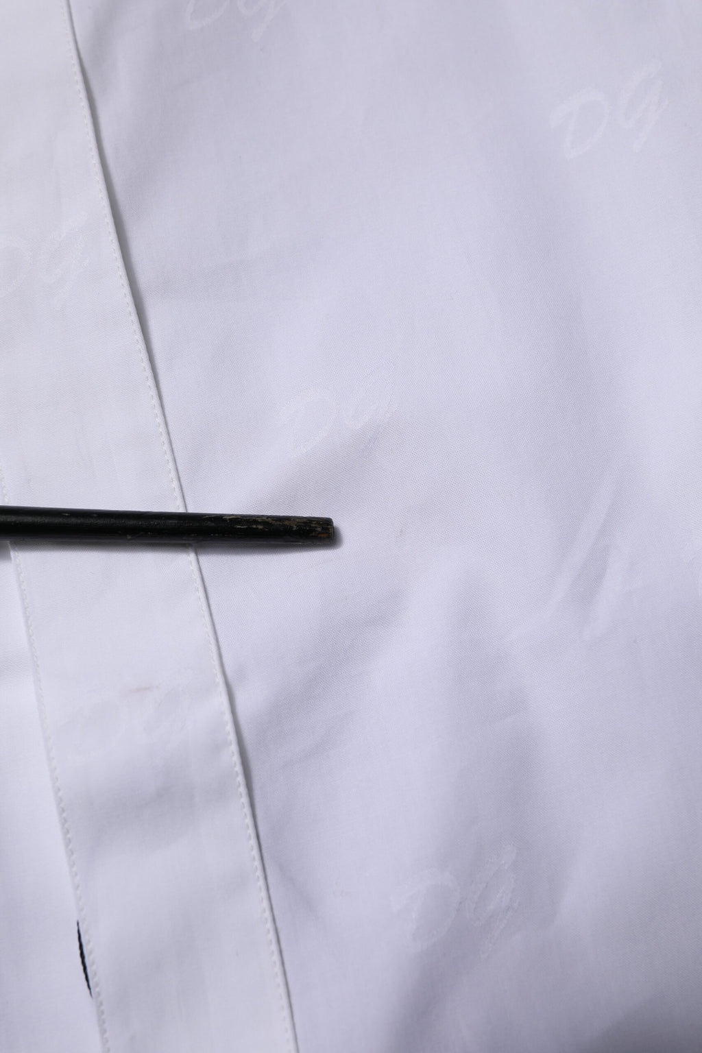 Dolce & Gabbana Weißes GOLD Langärmeliges Kleid Formales Hemd