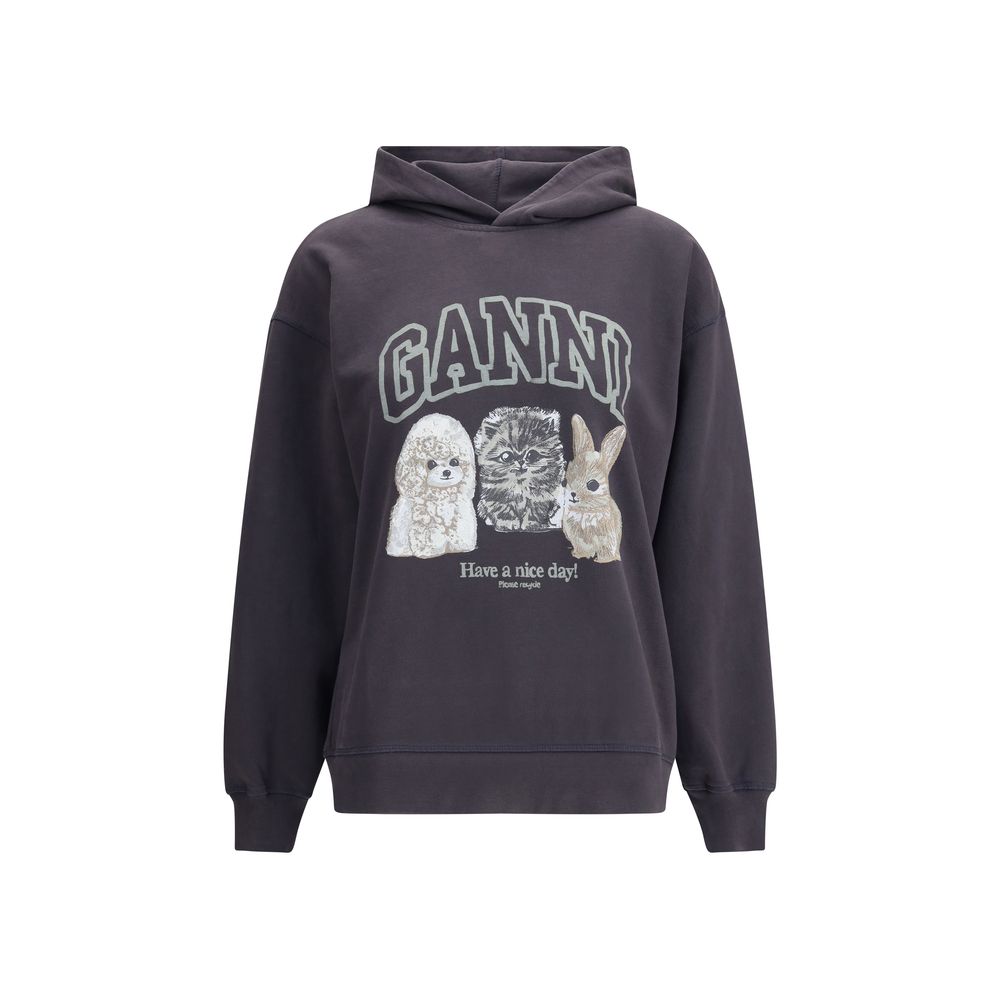 Ganni Grauer Baumwoll-Sweatshirt