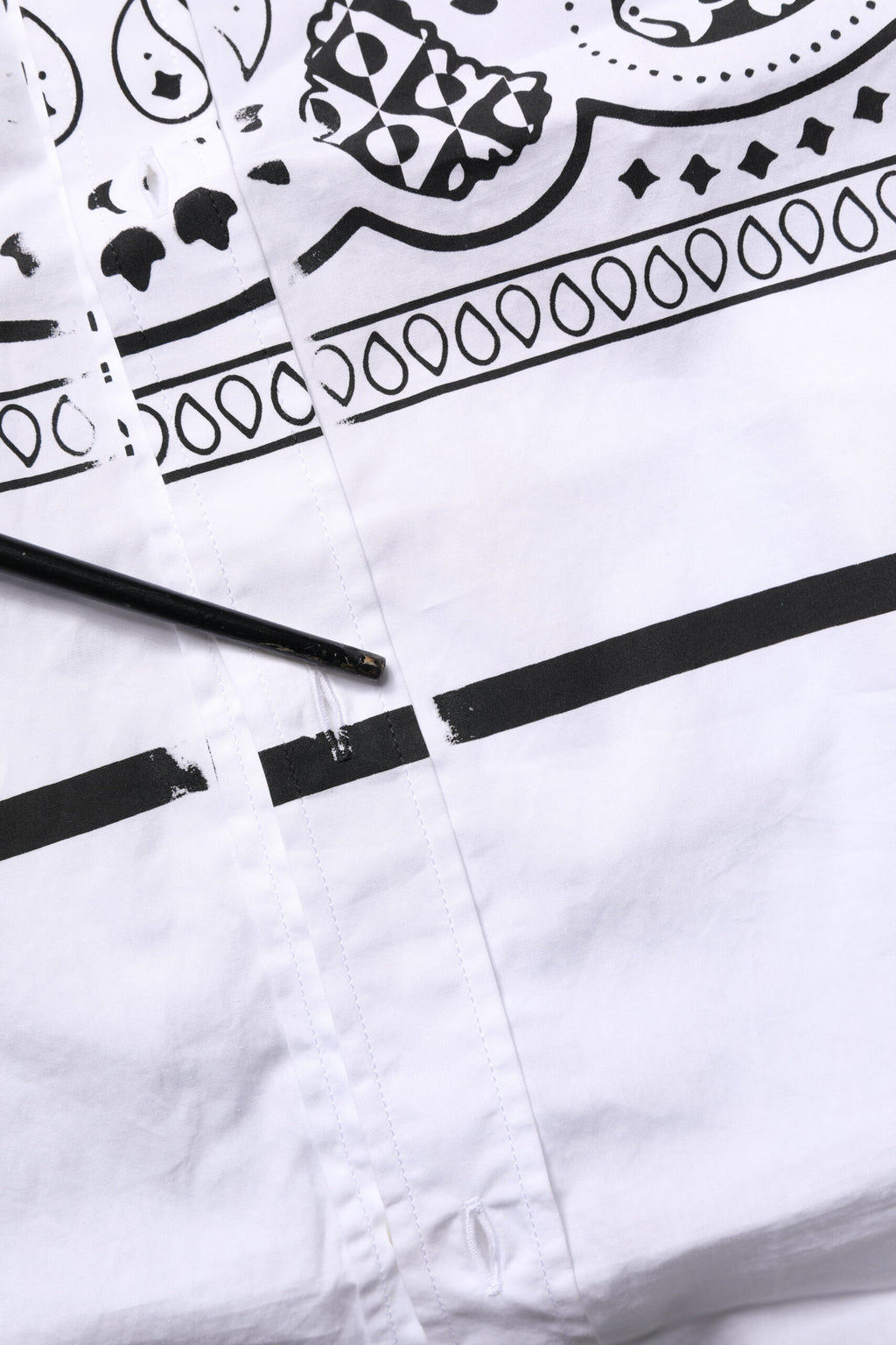 Dolce & Gabbana Weißes MARTINI Hemd mit Bandana-Druck