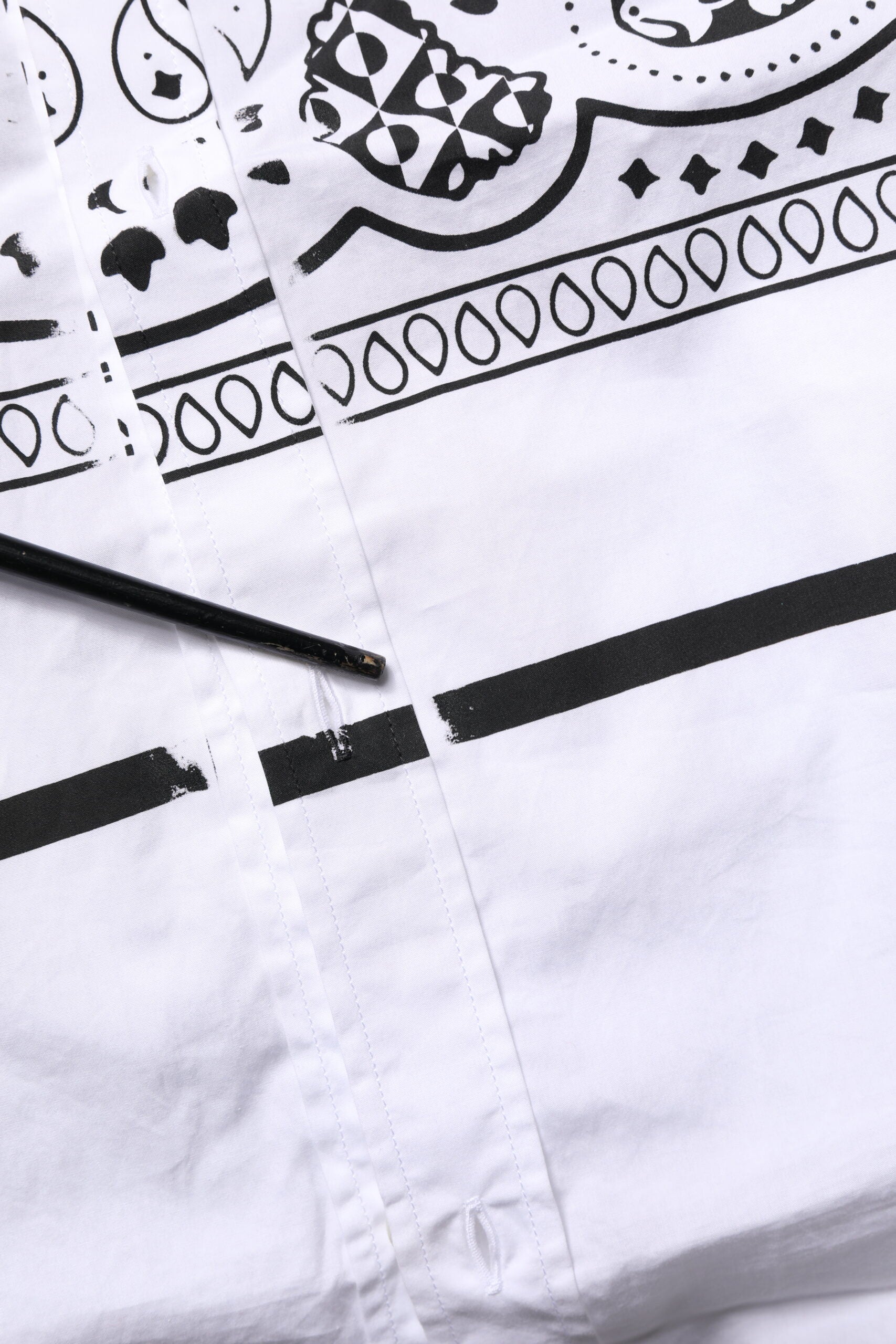 Dolce & Gabbana Weißes MARTINI Hemd mit Bandana-Druck