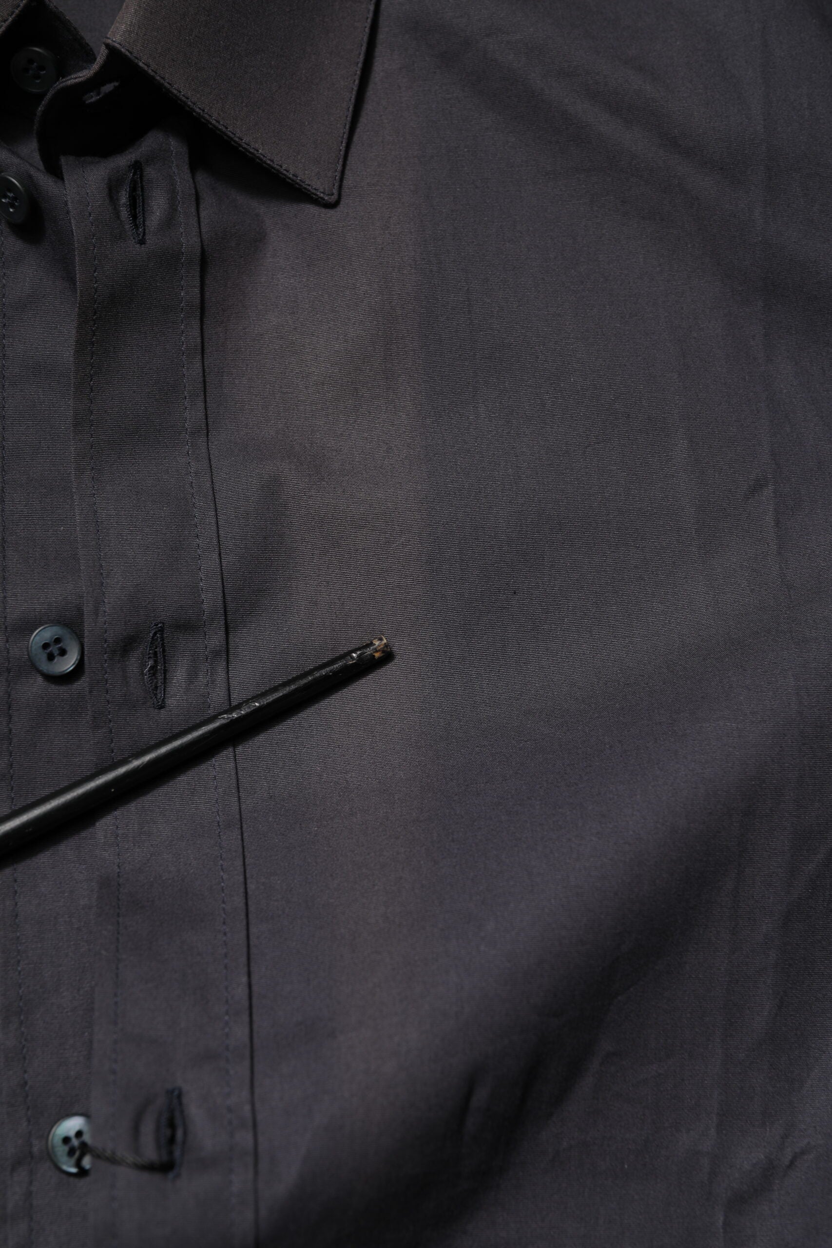 Dolce & Gabbana Blaue Baumwolle GOLD Lange Ärmel Formales Hemd