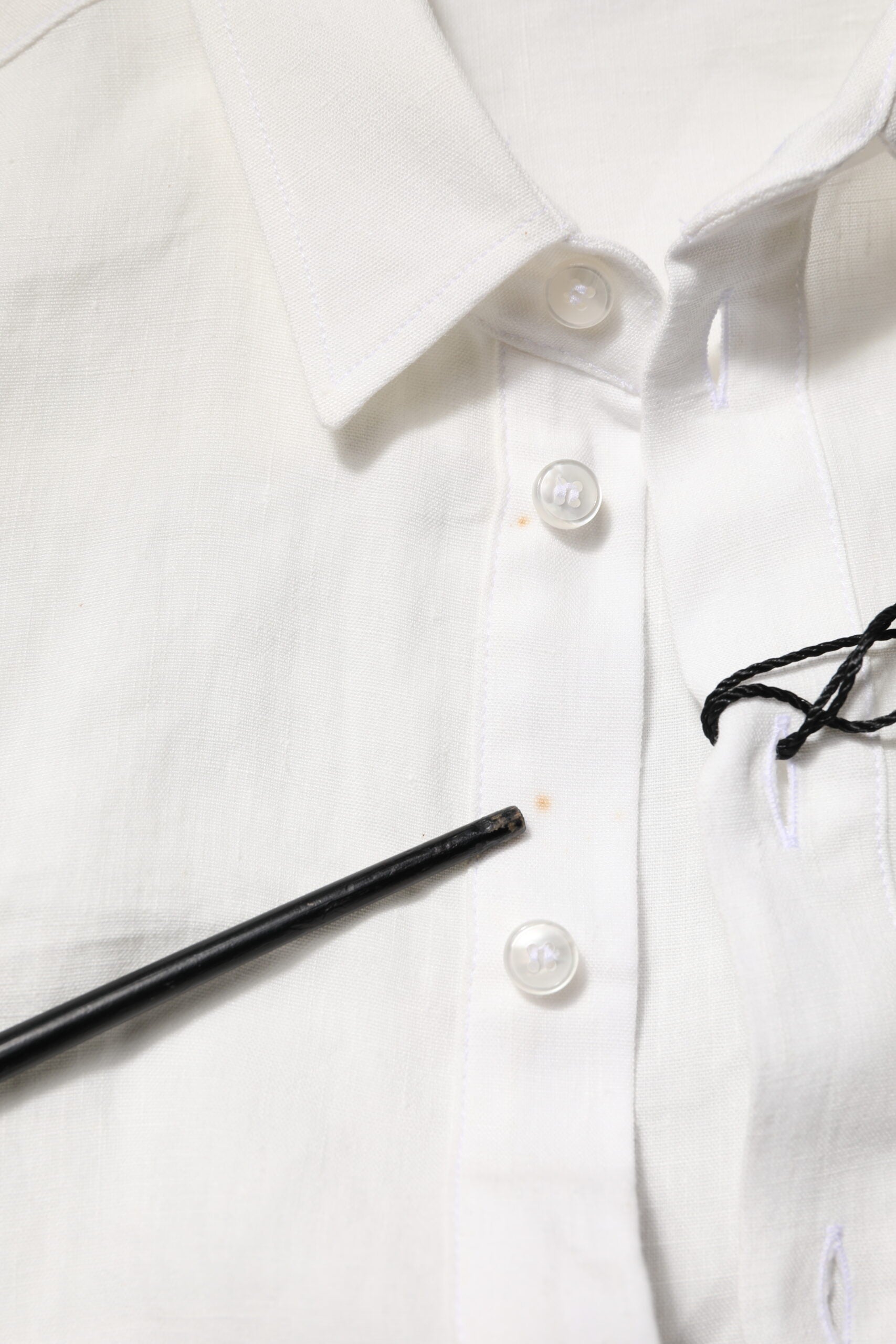 Dolce & Gabbana Weißes DG Crown Embellish Kleid Formales Hemd