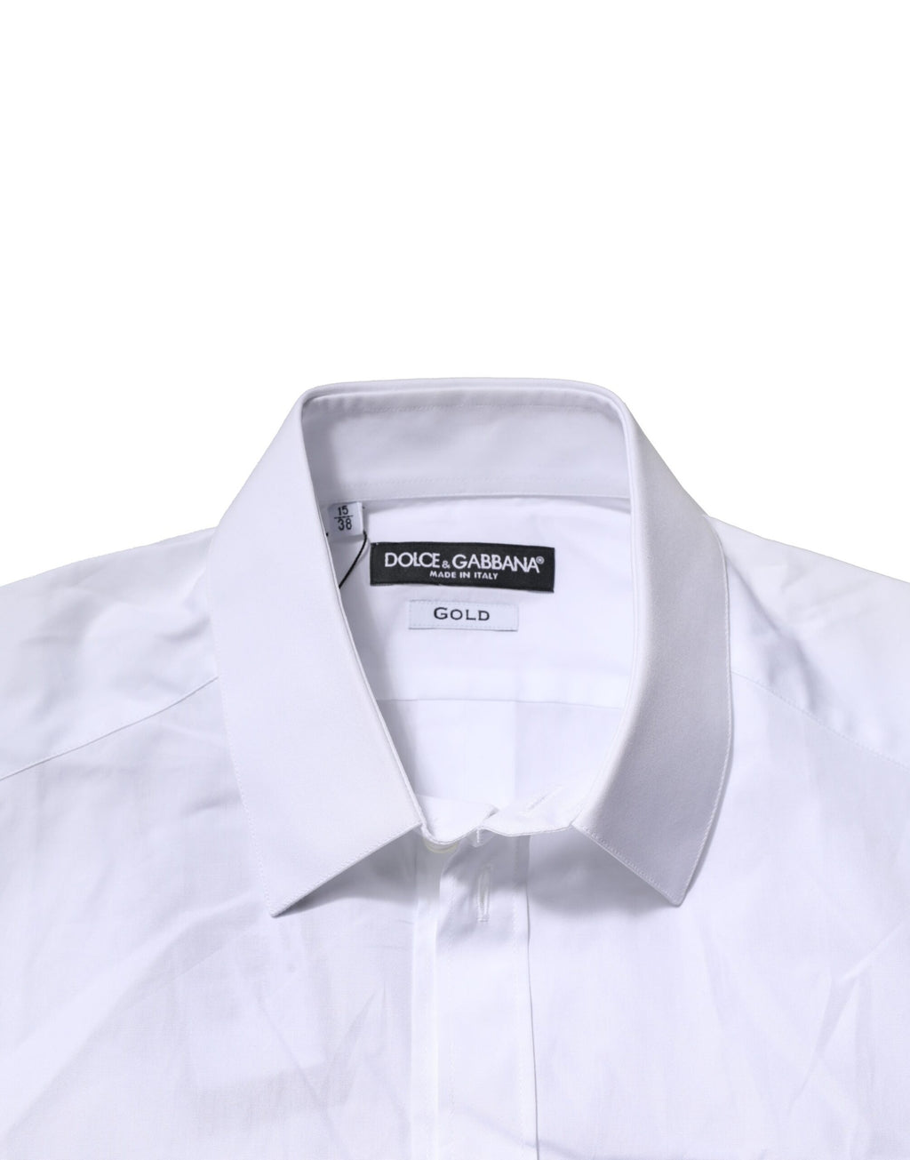 Dolce & Gabbana Weißes Baumwollhemd mit kurzen Ärmeln GOLD Casual