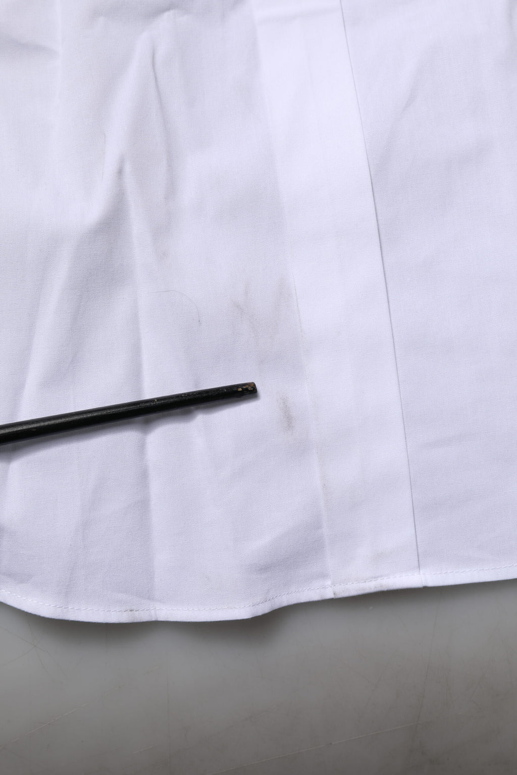 Dolce & Gabbana Weißes langärmeliges Hemd aus Baumwolle GOLD Formal