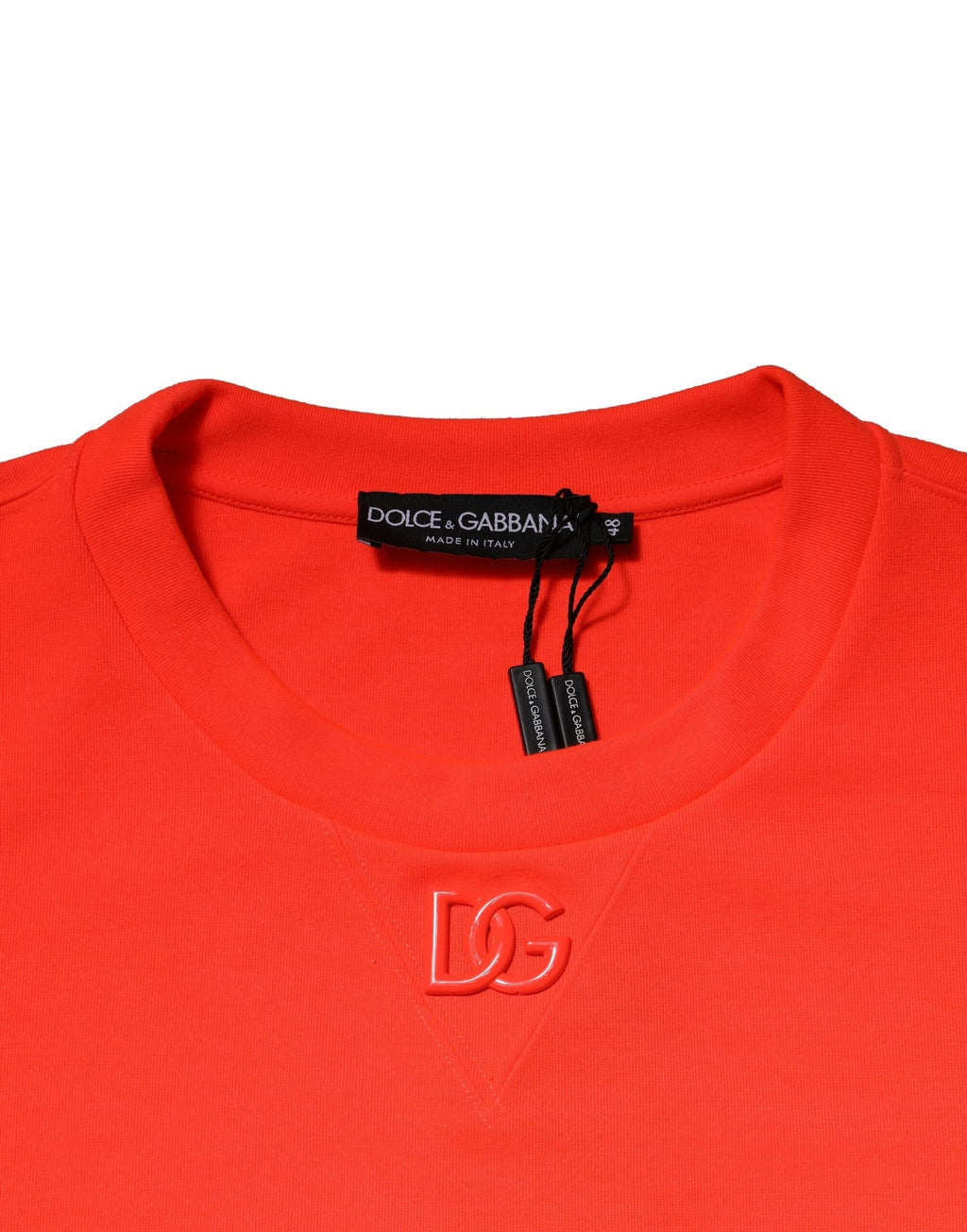 Dolce & Gabbana Orange Polyester DG Logo Sweatshirt Pullover