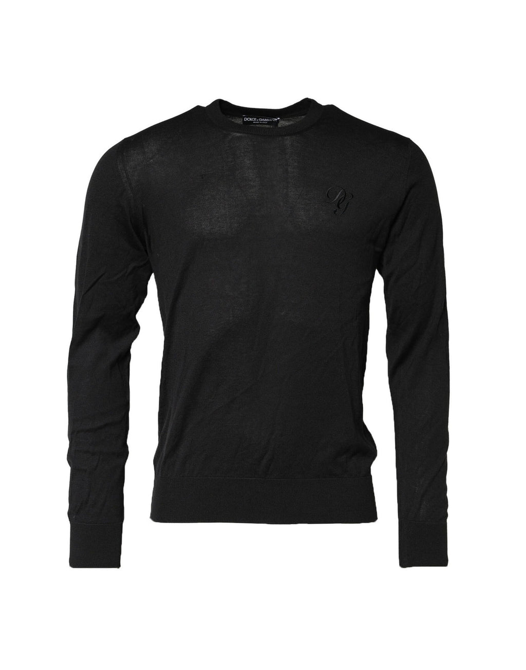 Dolce & Gabbana Dunkelgraues DG Logo Sweatshirt aus Baumwolle Pullover