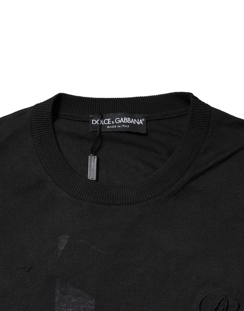 Dolce & Gabbana Dunkelgraues DG Logo Sweatshirt aus Baumwolle Pullover