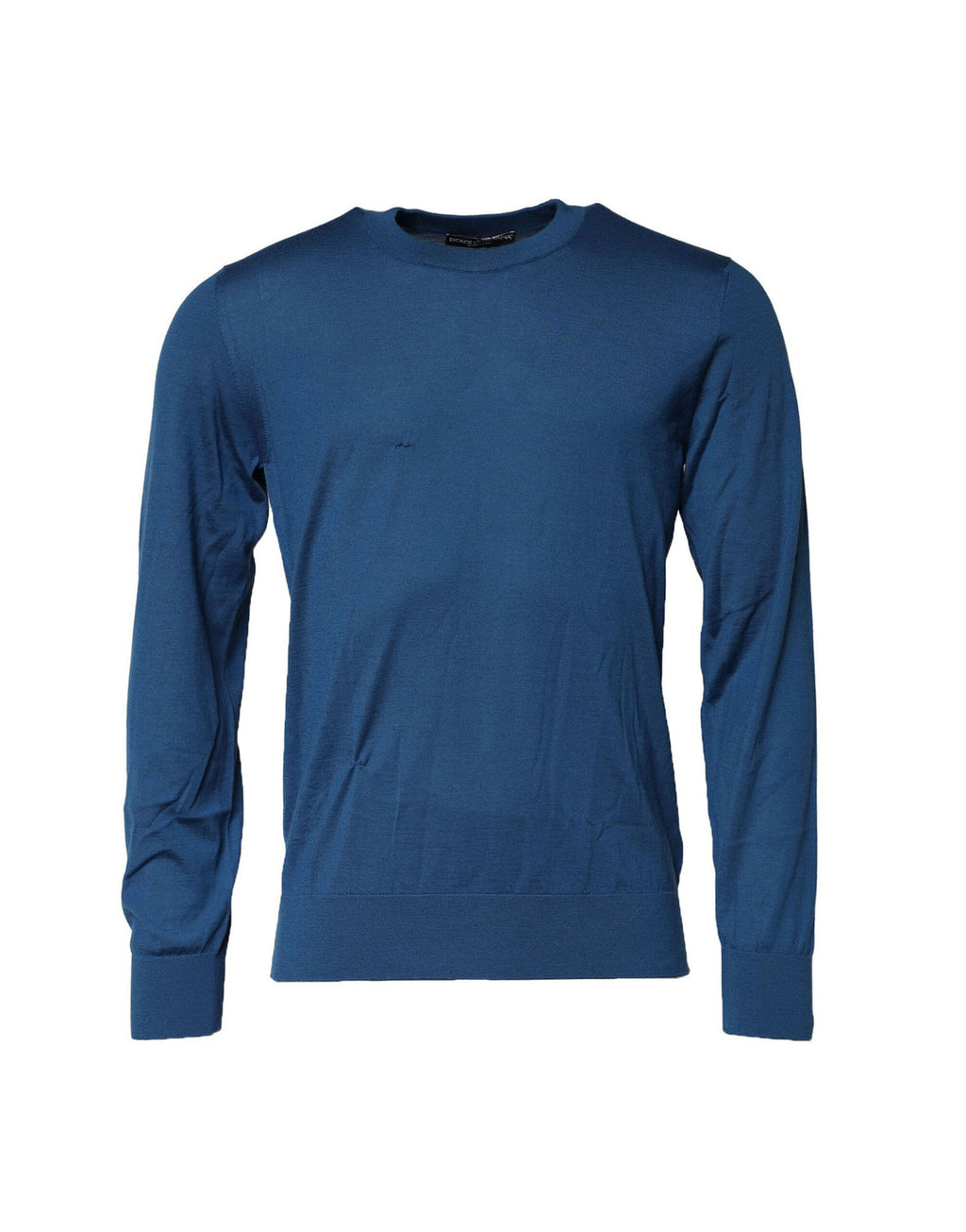 Dolce & Gabbana Blaues Kaschmir-Rundhals-Sweatshirt Pullover