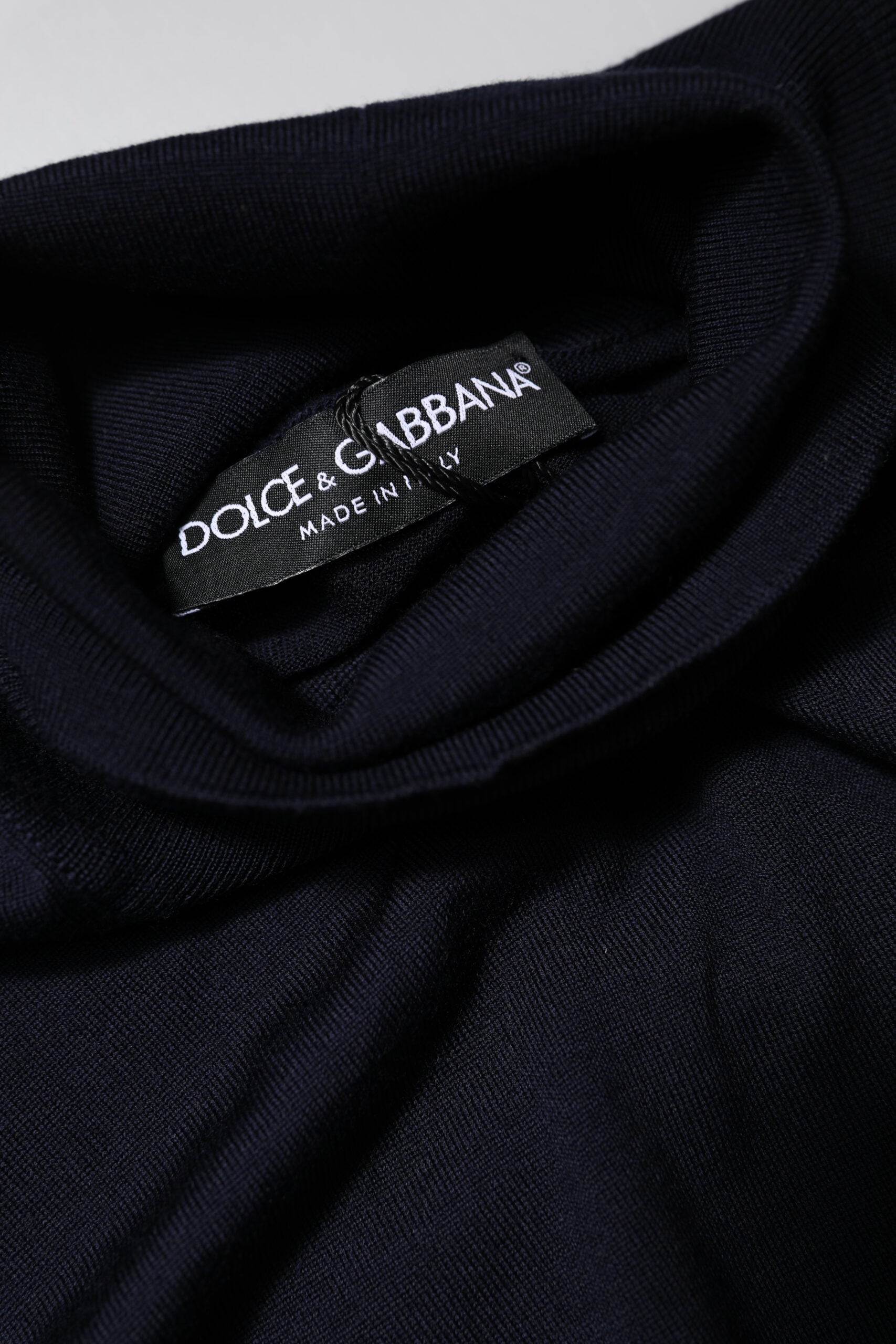 Dolce & Gabbana Blauer langärmeliger Rollkragenpullover