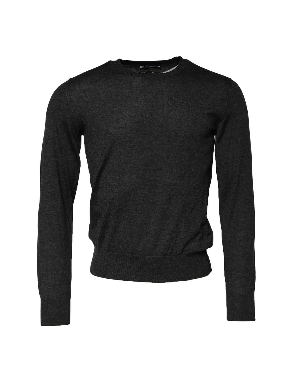 Dolce & Gabbana Graues Kaschmir-Rundhals-Sweatshirt Pullover