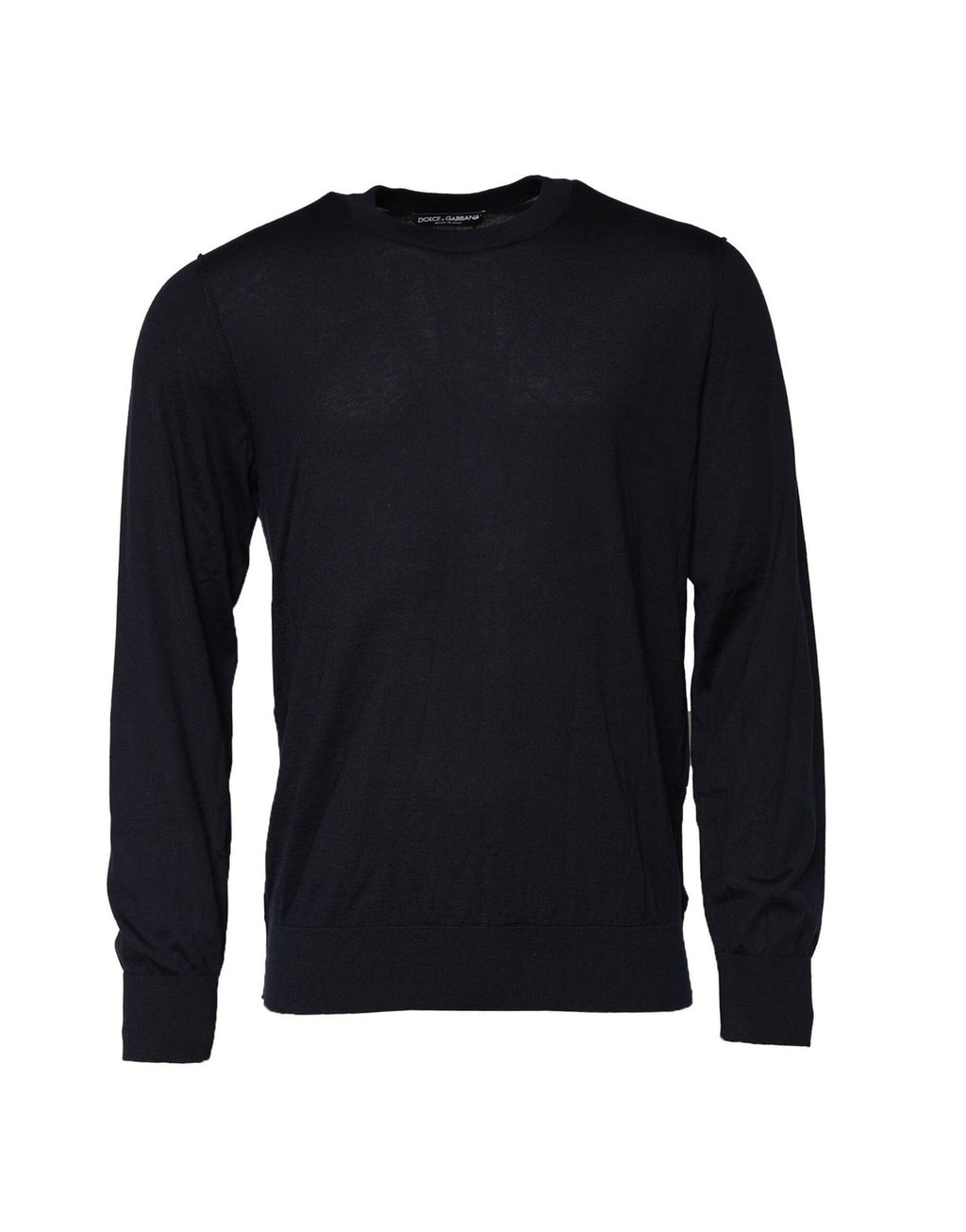 Dolce & Gabbana Schwarzes Kaschmir-Rundhals-Sweatshirt Pullover