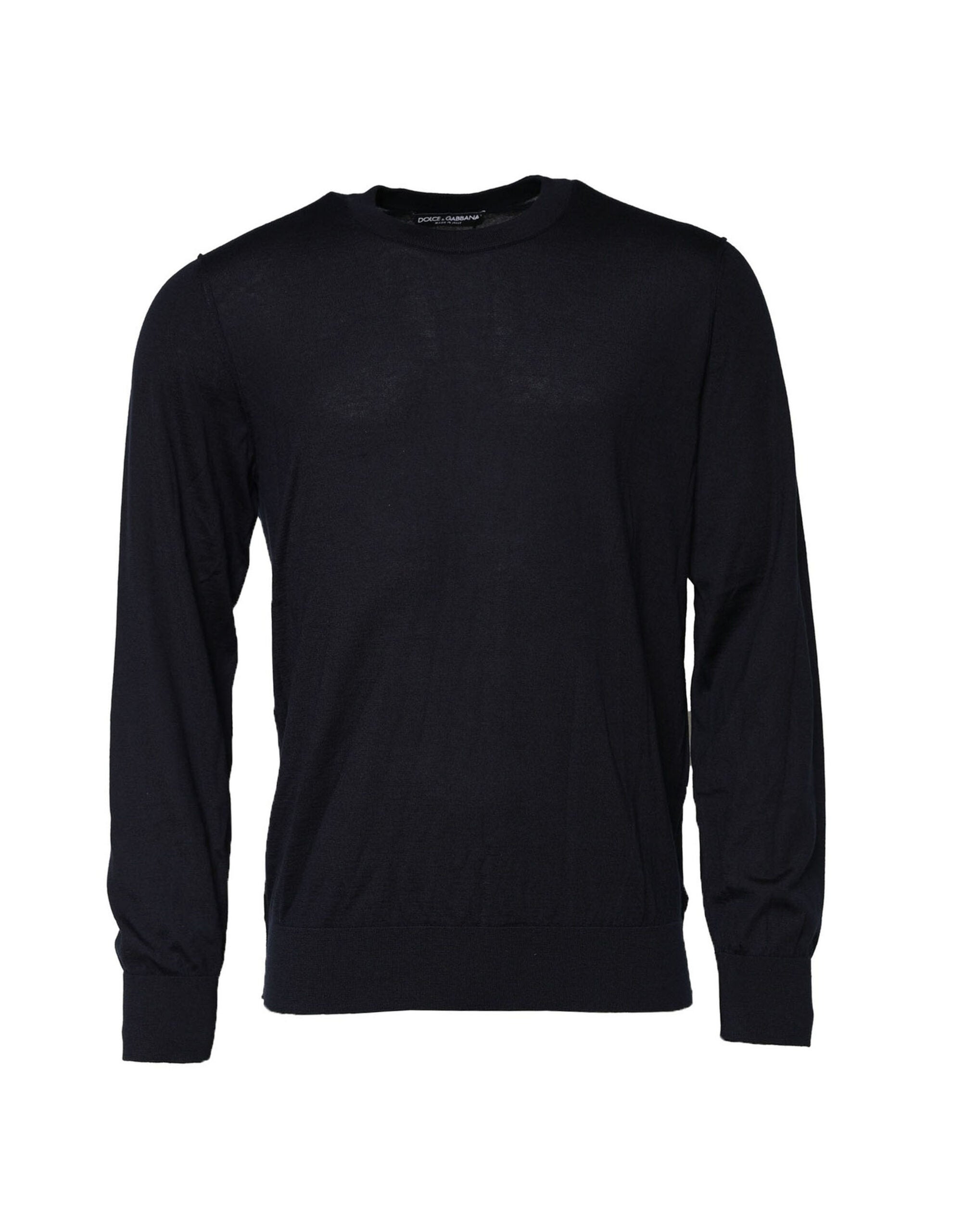 Dolce & Gabbana Schwarzes Kaschmir-Rundhals-Sweatshirt Pullover