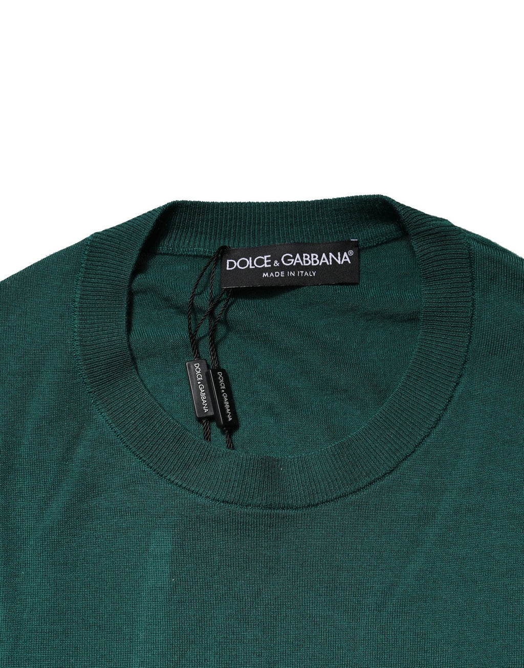 Dolce & Gabbana Grünes Kaschmir-Rundhals-Sweatshirt Pullover