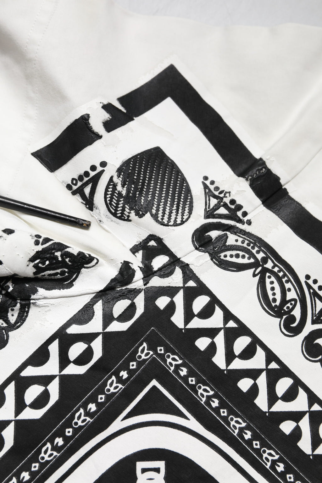 Dolce & Gabbana Weißes Bandana Baumwoll-T-Shirt mit Rundhalsausschnitt für Männer