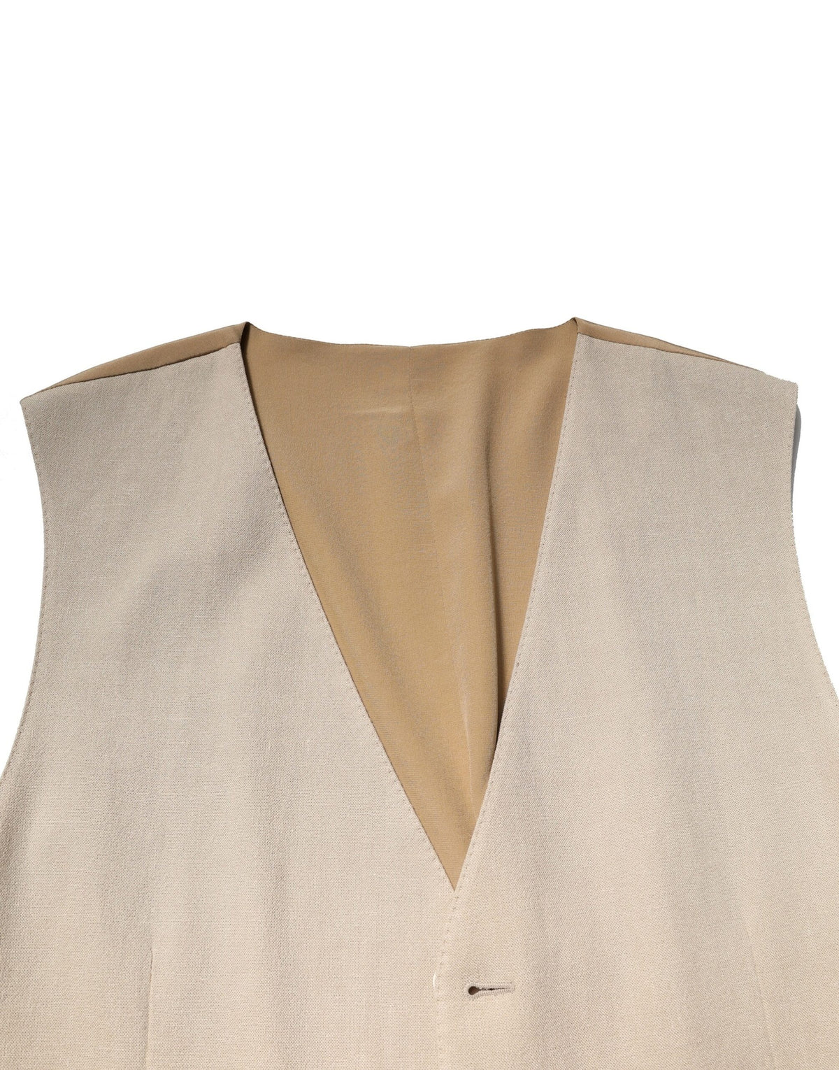Dolce & Gabbana Beige Linnen Jurk Formeel Heren Gilet Vest