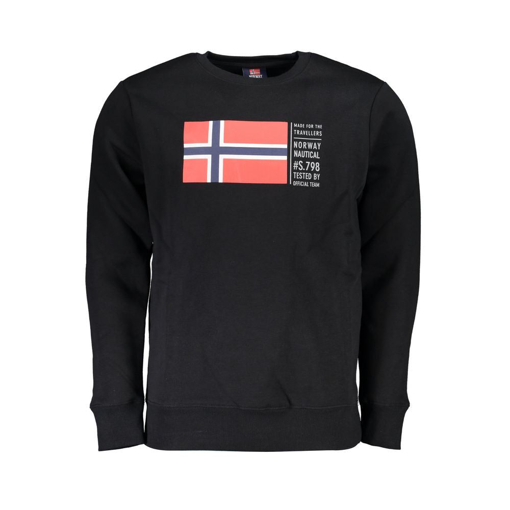 Norway 1963 Schwarzer Baumwollpullover für Männer
