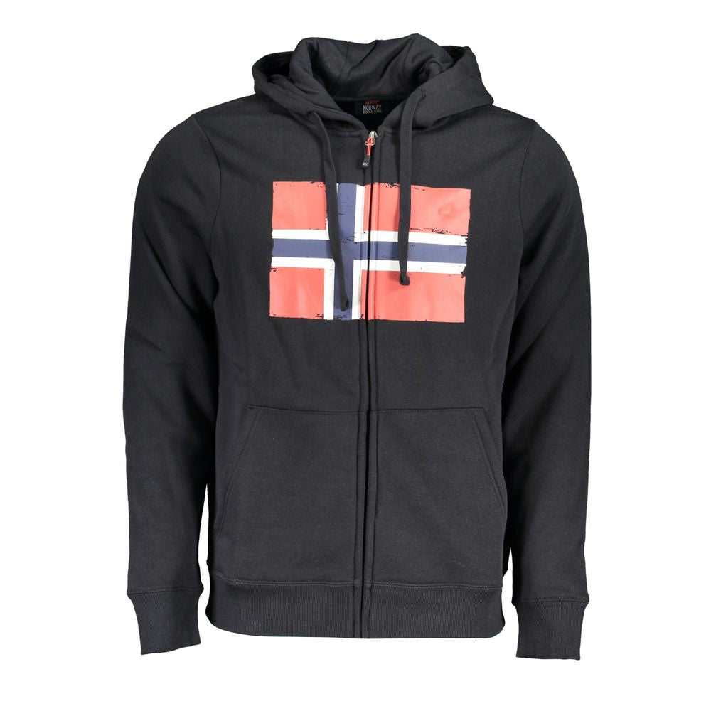 Norway 1963 Schwarzes Baumwoll-Sweatshirt