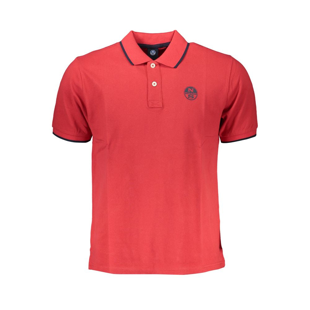North Sails Rotes Baumwoll-Poloshirt