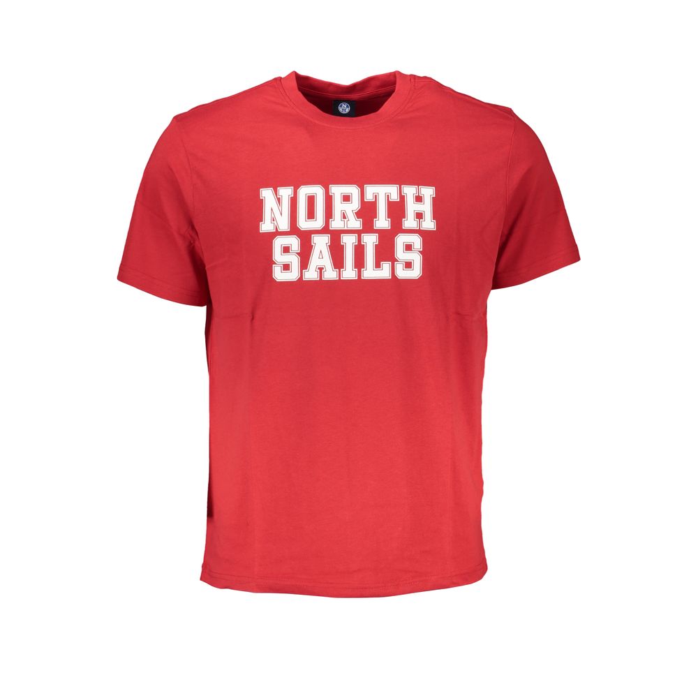 North Sails T-Shirt aus roter Baumwolle