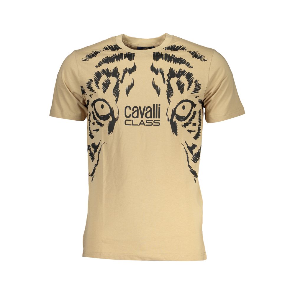 Cavalli Class T-Shirt aus beiger Baumwolle