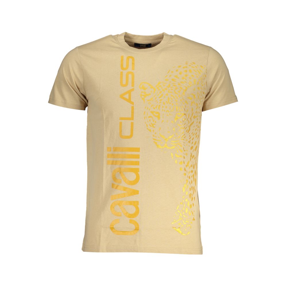 Cavalli Class T-Shirt aus beiger Baumwolle