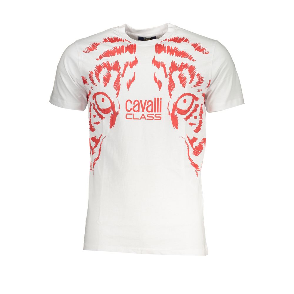 Cavalli Class T-Shirt aus weißer Baumwolle