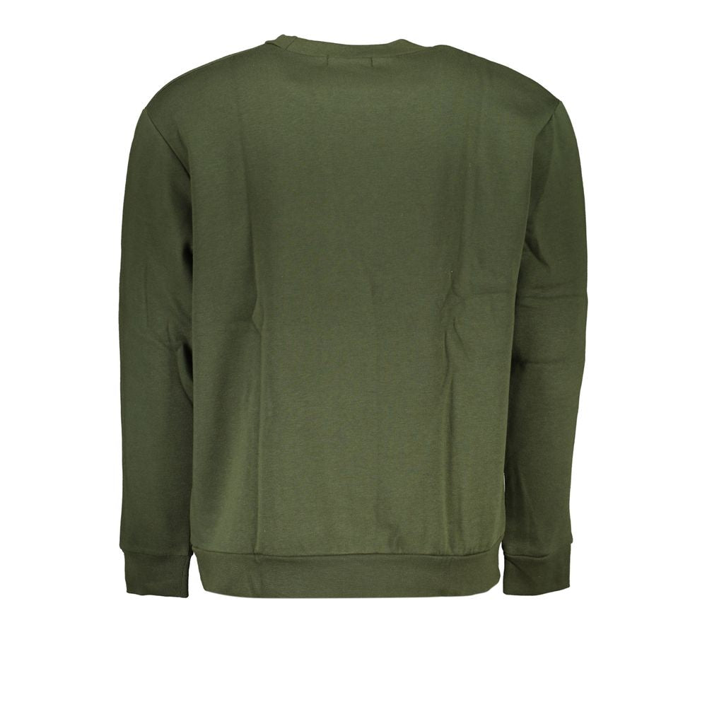 Cavalli Class Schicker grüner bestickter Pullover mit Rundhalsausschnitt