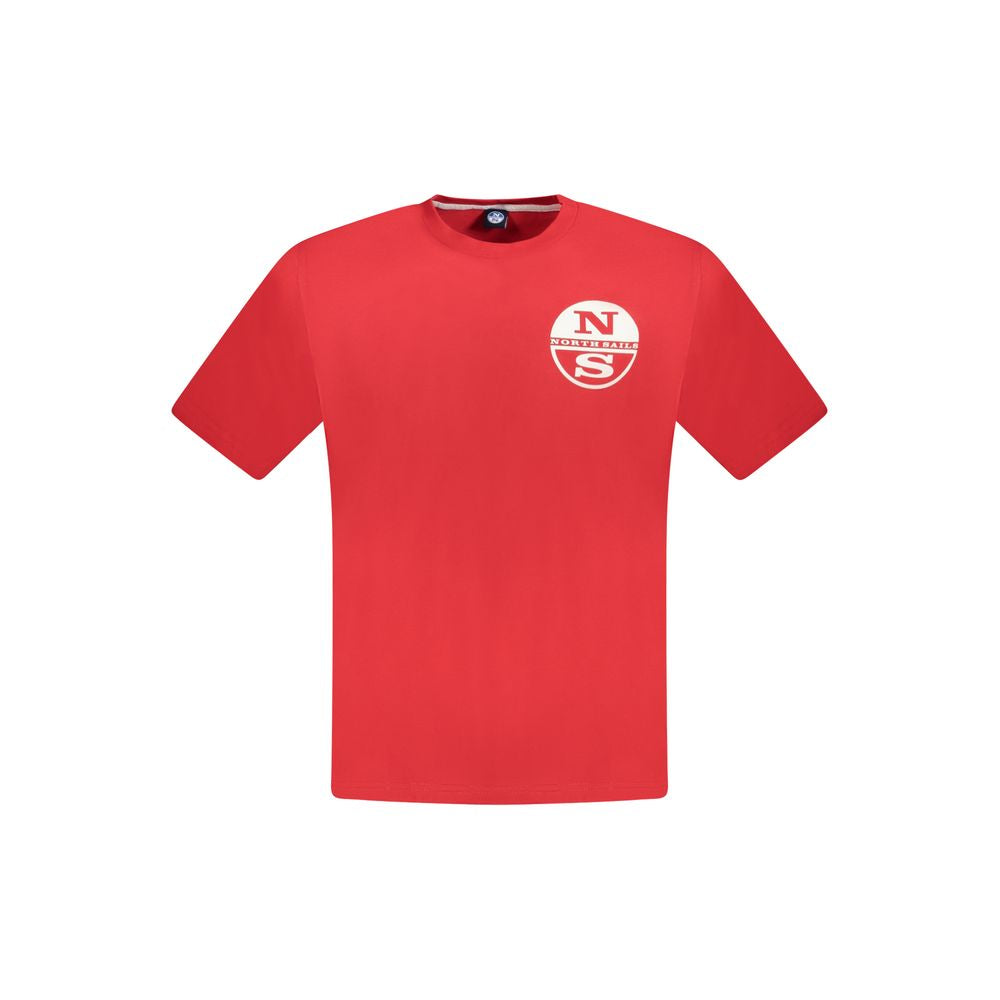 North Sails Rotes Baumwolle Männer T-Shirt