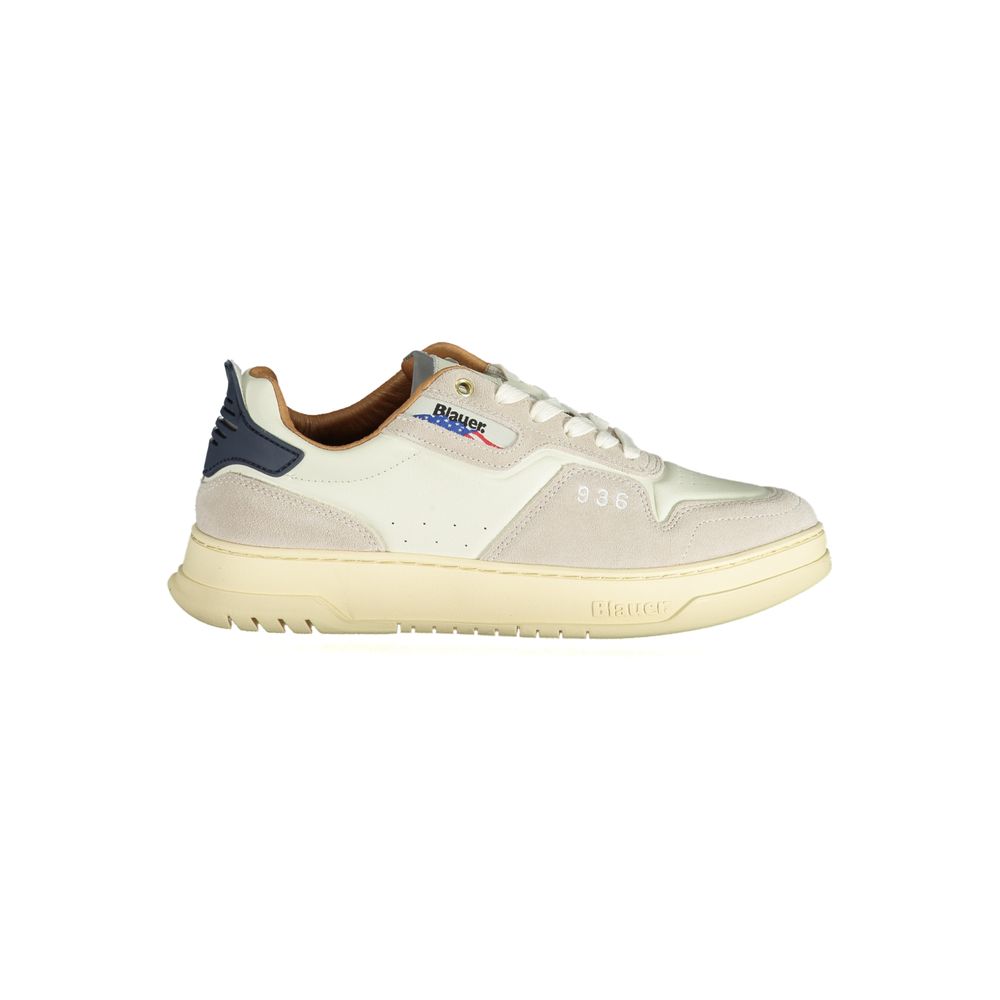 Blauer Weißes Polyethylen Herren Sneaker
