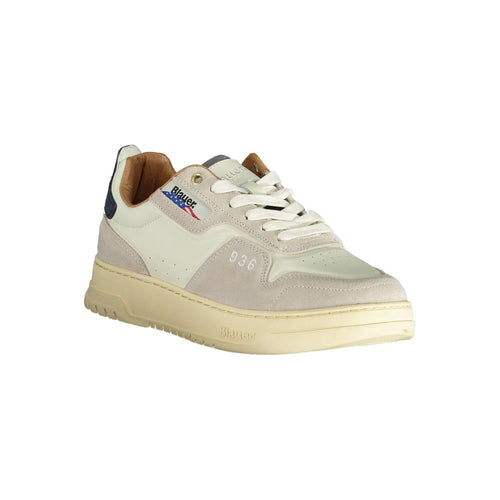 Blauer Weißes Polyethylen Herren Sneaker