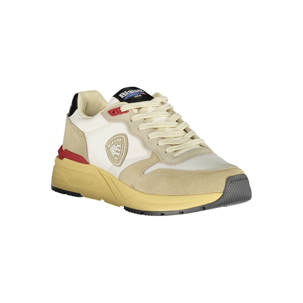 Blauer Beige Polyester Herren Sneaker