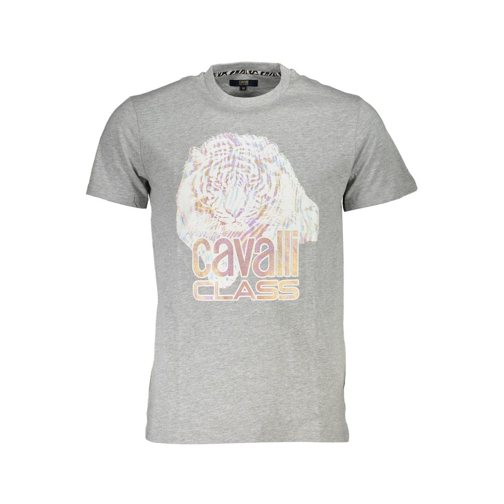 Cavalli Class Braunes Baumwoll-T-Shirt für Männer