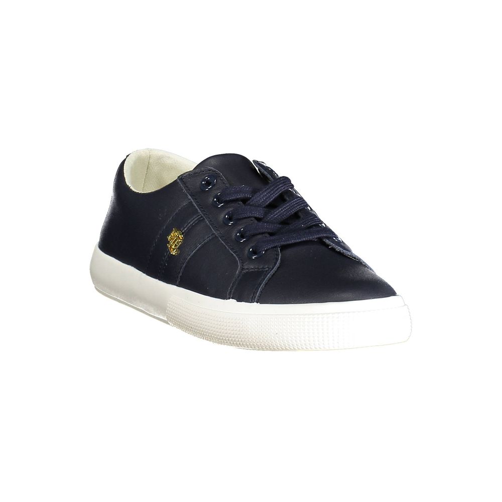 Ralph Lauren Blaue Leder Damen Sneaker