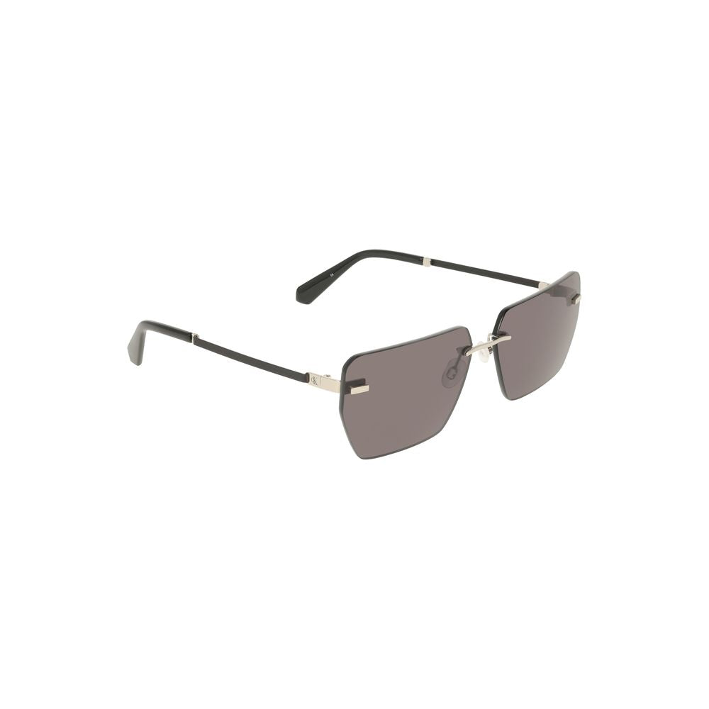 Calvin Klein Graue Metall-Sonnenbrille für Männer