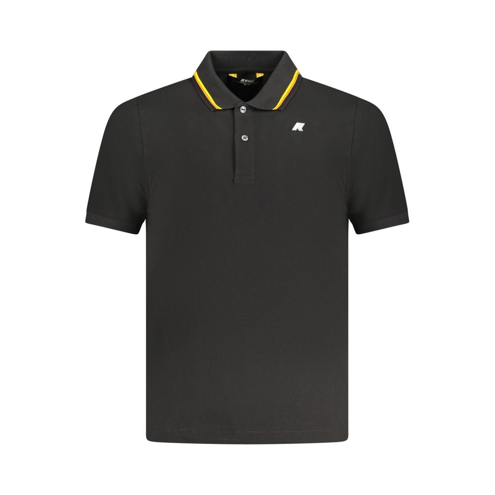 K-WAY Schwarzes Baumwoll-Poloshirt