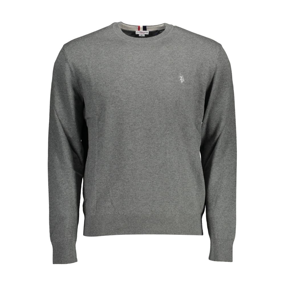 U.S. POLO ASSN. Grauer Herrenpullover aus Baumwolle