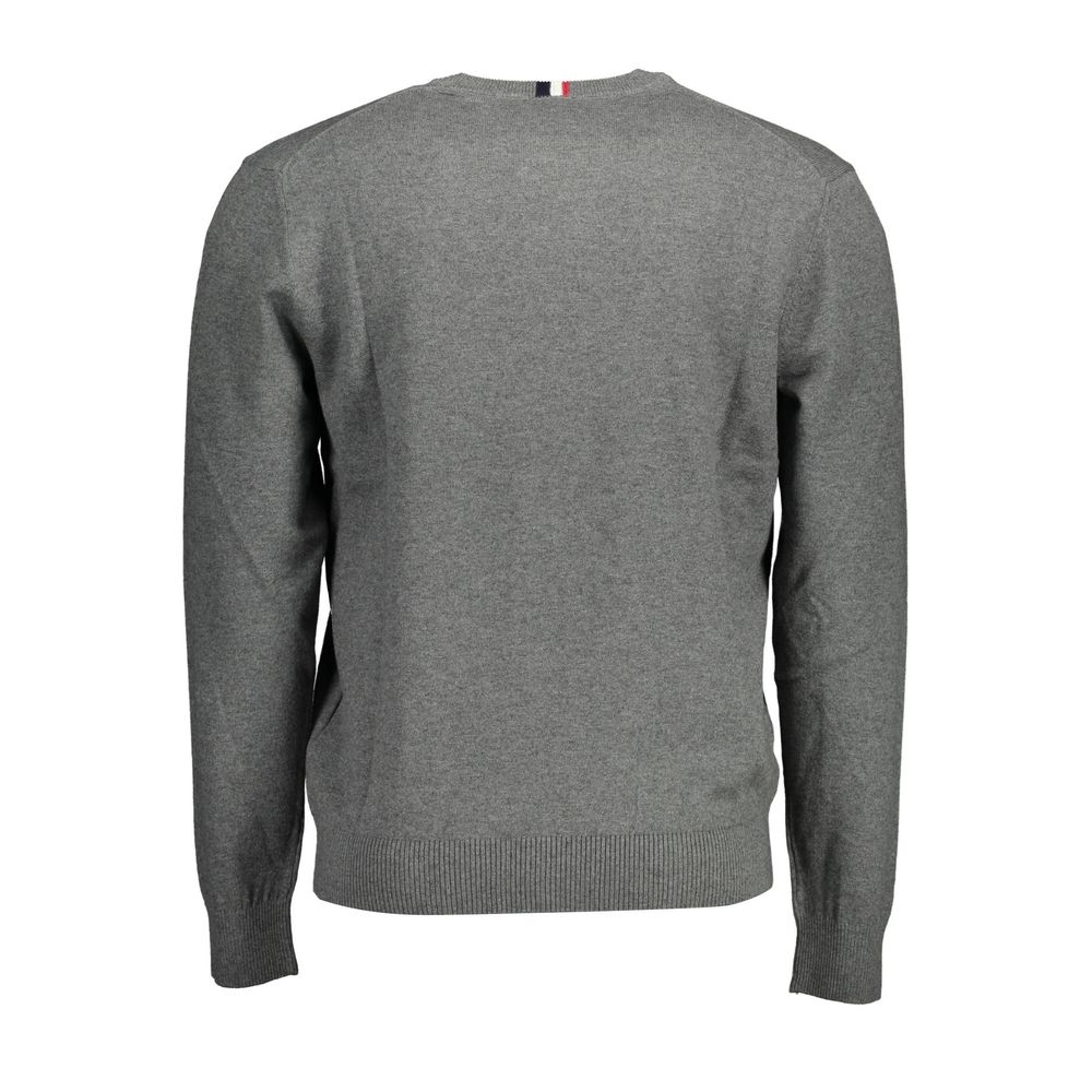 U.S. POLO ASSN. Grauer Herrenpullover aus Baumwolle