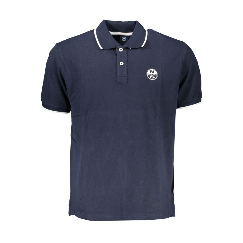 North Sails Blaues Baumwoll-Poloshirt