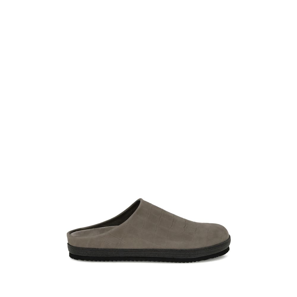 Brunello Cucinelli Leder-Pantoletten