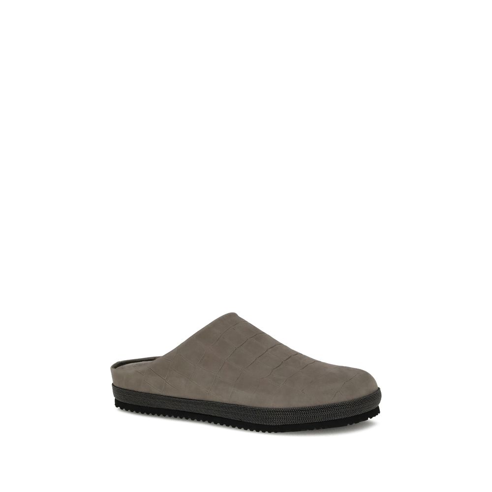 Brunello Cucinelli Leder-Pantoletten