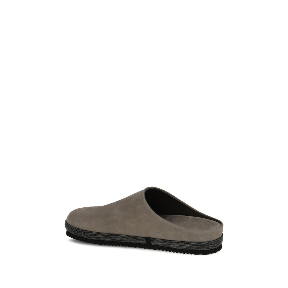 Brunello Cucinelli Leder-Pantoletten