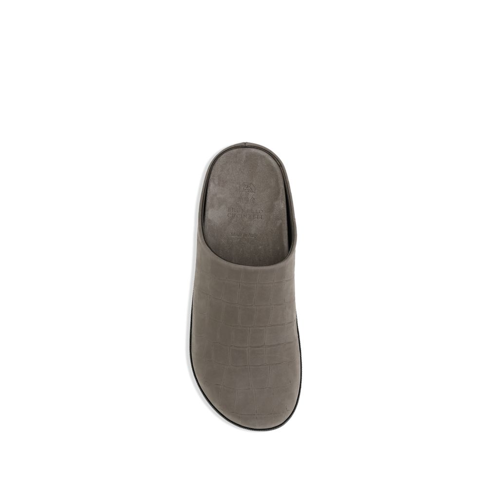 Brunello Cucinelli Leder-Pantoletten
