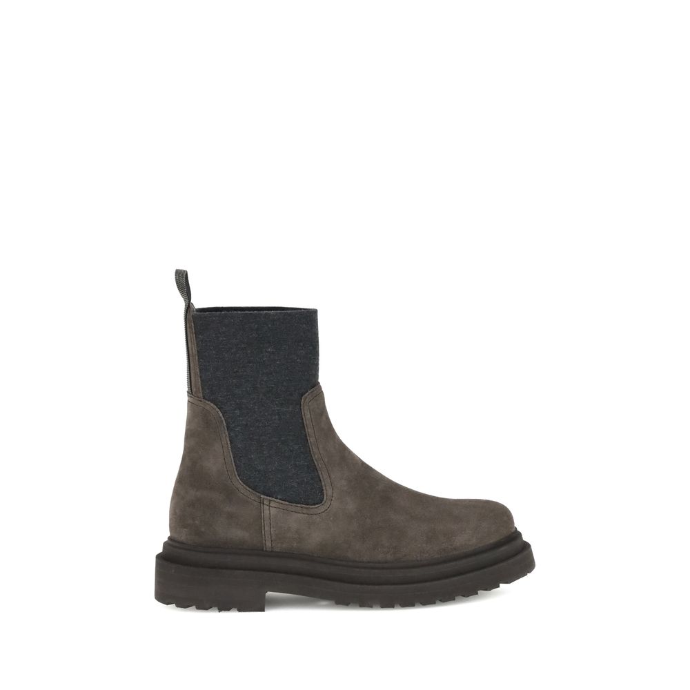Brunello Cucinelli Wildleder-Stiefeletten