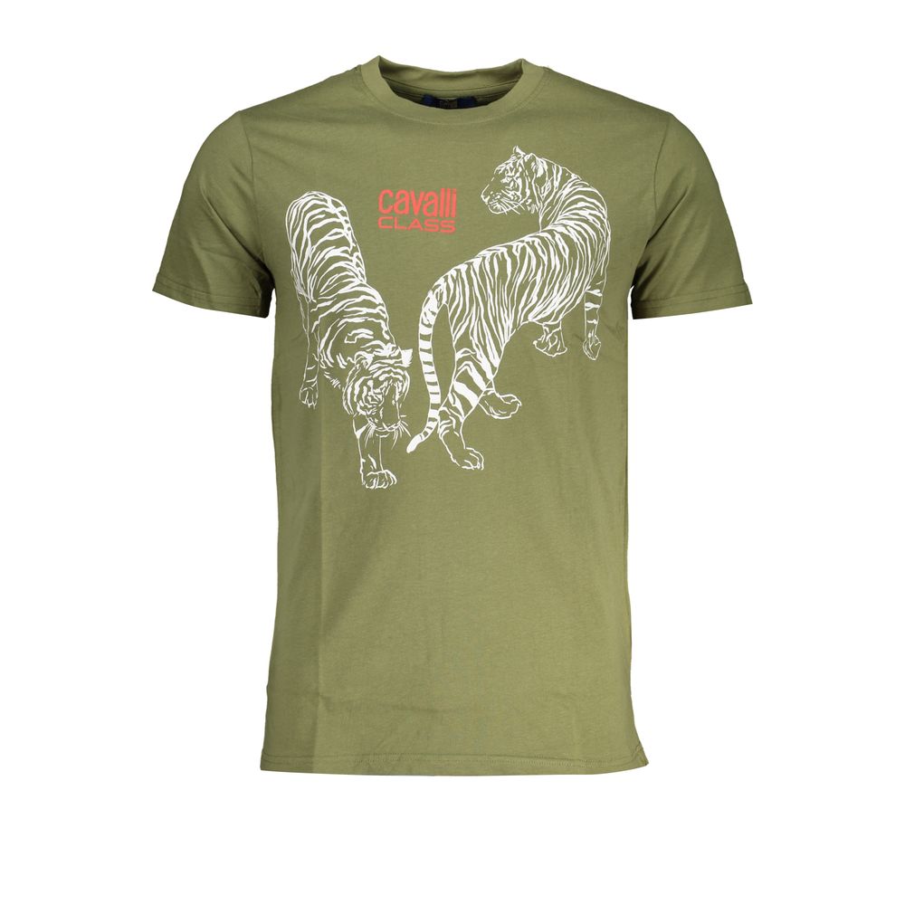 Cavalli Class T-Shirt aus grüner Baumwolle