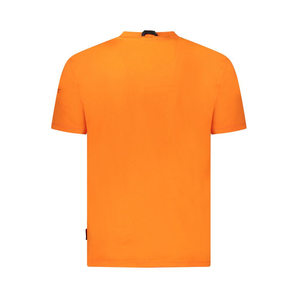 Napapijri Orange Baumwolle Männer T-Shirt