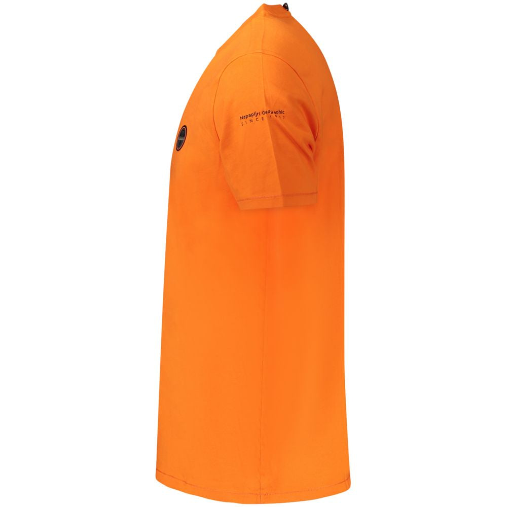 Napapijri Orange Baumwolle Männer T-Shirt