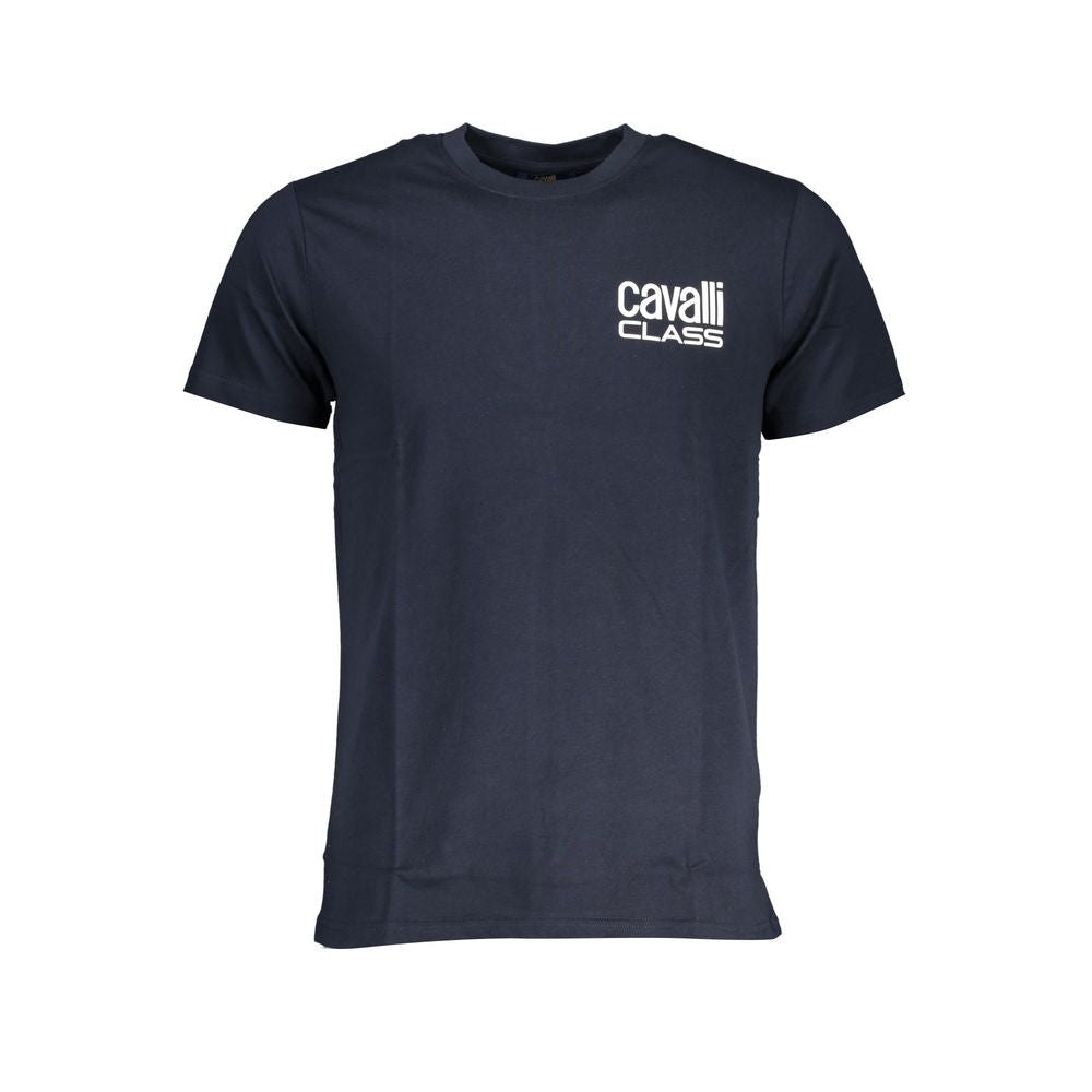 Cavalli Class T-Shirt aus blauer Baumwolle