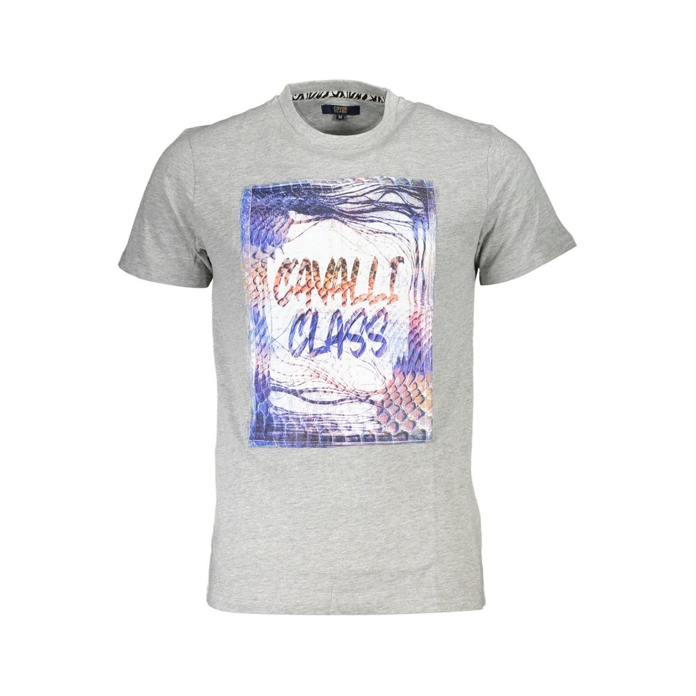 Cavalli Class Braunes Baumwoll-T-Shirt für Männer