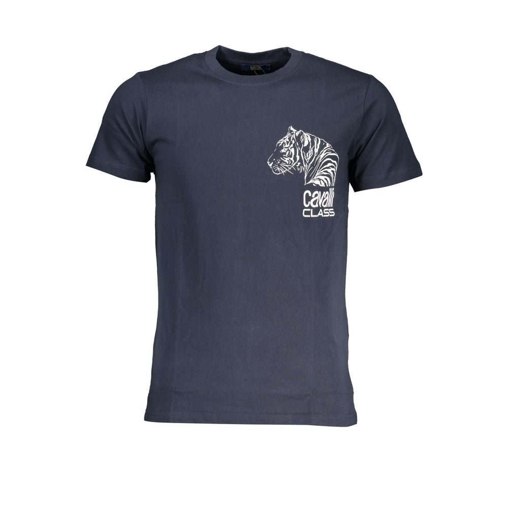Cavalli Class T-Shirt aus blauer Baumwolle