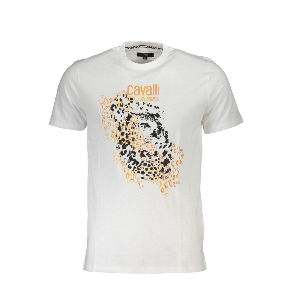 Cavalli Class T-Shirt aus weißer Baumwolle